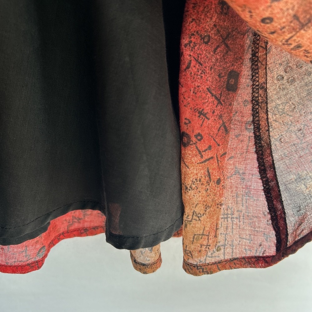 Vtg Fairygrunge Layered Chiffon Pockets Pull On Midi Maxi Skirt Womens M L Y2k - Picture 8 of 14